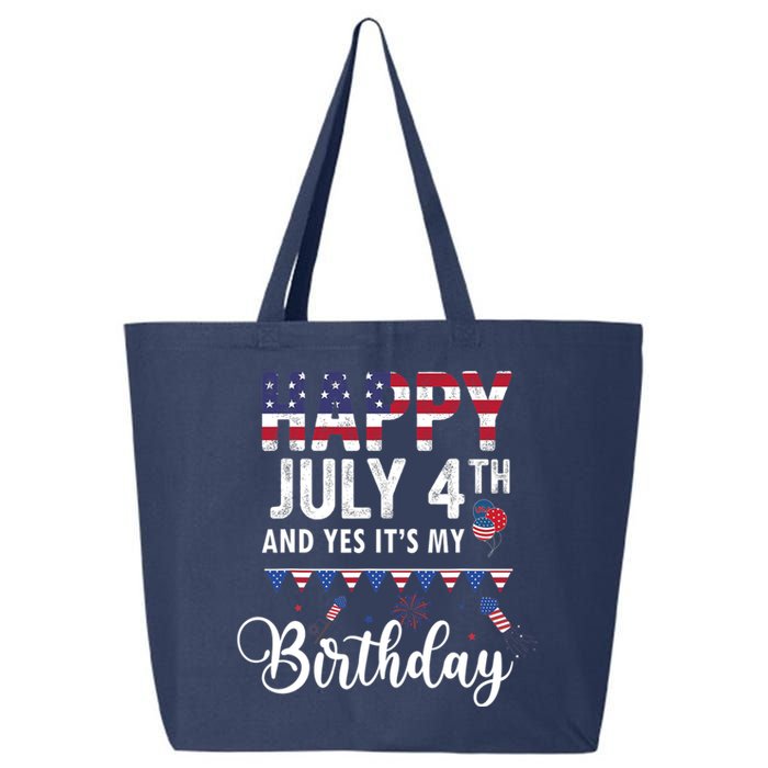 Happy July 4th And Yes It's My Birthday 25L Jumbo Tote