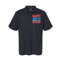 Happy July 4th And Yes It's My Birthday Softstyle Adult Sport Polo