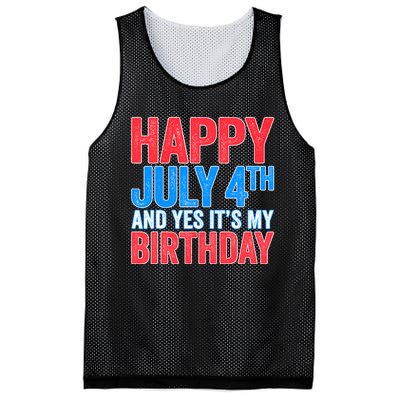 Happy July 4th And Yes It's My Birthday Mesh Reversible Basketball Jersey Tank