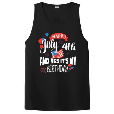 Happy July 4th And Yes It's My Birthday Independence PosiCharge Competitor Tank