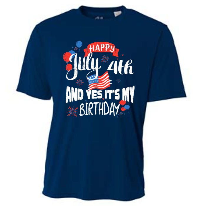 Happy July 4th And Yes It's My Birthday Independence Cooling Performance Crew T-Shirt