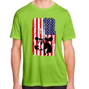 Heifer July 4 American Flag Farmer Gift Cow Cattle Gift Tee Gift Adult ChromaSoft Performance T-Shirt