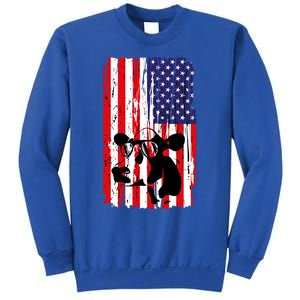 Heifer July 4 American Flag Farmer Gift Cow Cattle Gift Tee Gift Sweatshirt