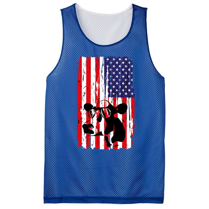 Heifer July 4 American Flag Farmer Gift Cow Cattle Gift Tee Gift Mesh Reversible Basketball Jersey Tank