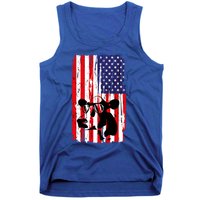 Heifer July 4 American Flag Farmer Gift Cow Cattle Gift Tee Gift Tank Top