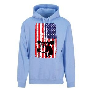 Heifer July 4 American Flag Farmer Gift Cow Cattle Gift Tee Gift Unisex Surf Hoodie