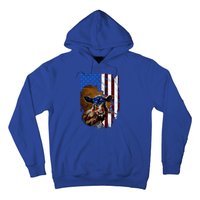 Heifer July 4 American Flag Farmer Gift Cow Cattle Gift Hoodie