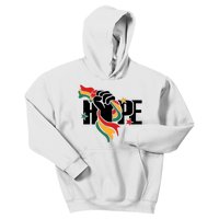 Hope Juneteenth African Flag Fist Black History African Flag Kids Hoodie