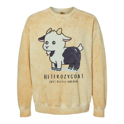 Heterozygoats Just Allele Uneven Funny Genetics Colorblast Crewneck Sweatshirt