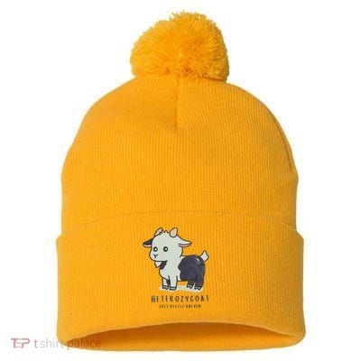 Heterozygoats Just Allele Uneven Funny Genetics Pom Pom 12in Knit Beanie