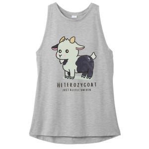 Heterozygoats Just Allele Uneven Funny Genetics Ladies PosiCharge Tri-Blend Wicking Tank