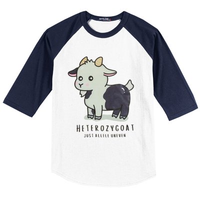 Heterozygoats Just Allele Uneven Funny Genetics Baseball Sleeve Shirt