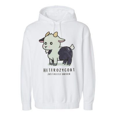 Heterozygoats Just Allele Uneven Funny Genetics Garment-Dyed Fleece Hoodie