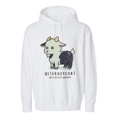 Heterozygoats Just Allele Uneven Funny Genetics Garment-Dyed Fleece Hoodie