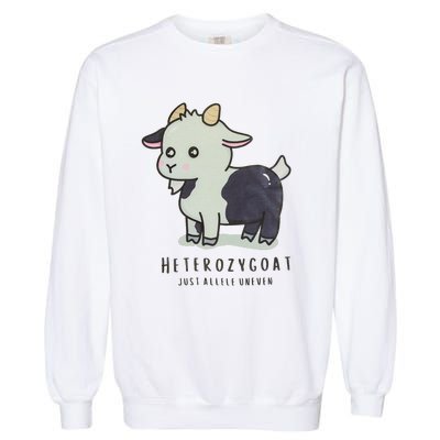 Heterozygoats Just Allele Uneven Funny Genetics Garment-Dyed Sweatshirt