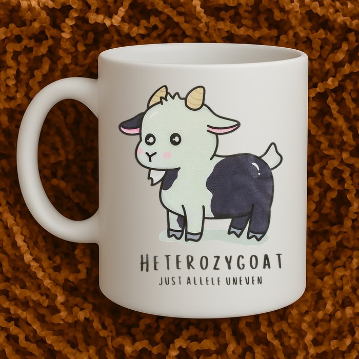 Heterozygoats Just Allele Uneven Funny Genetics Mug