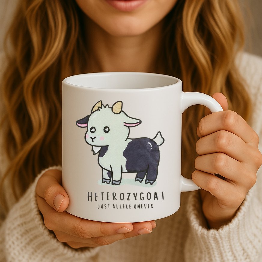 Heterozygoats Just Allele Uneven Funny Genetics Mug