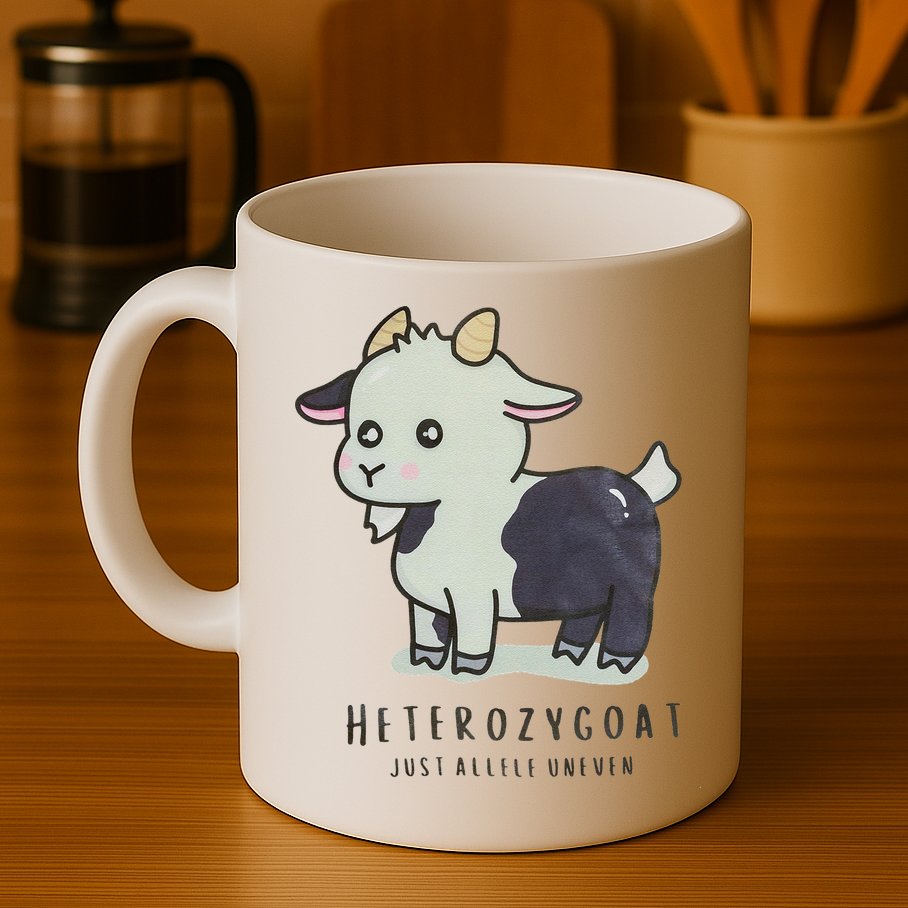 Heterozygoats Just Allele Uneven Funny Genetics Mug