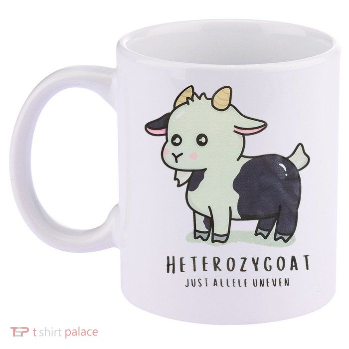 Heterozygoats Just Allele Uneven Funny Genetics 11oz C Handle Ceramic Mug