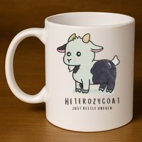 Heterozygoats Just Allele Uneven Funny Genetics 11oz C Handle Ceramic Mug