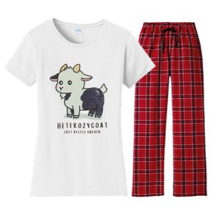 Heterozygoats Just Allele Uneven Funny Genetics Women's Flannel Pajama Set