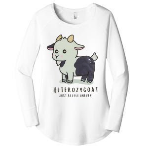 Heterozygoats Just Allele Uneven Funny Genetics Women's Perfect Tri Tunic Long Sleeve Shirt