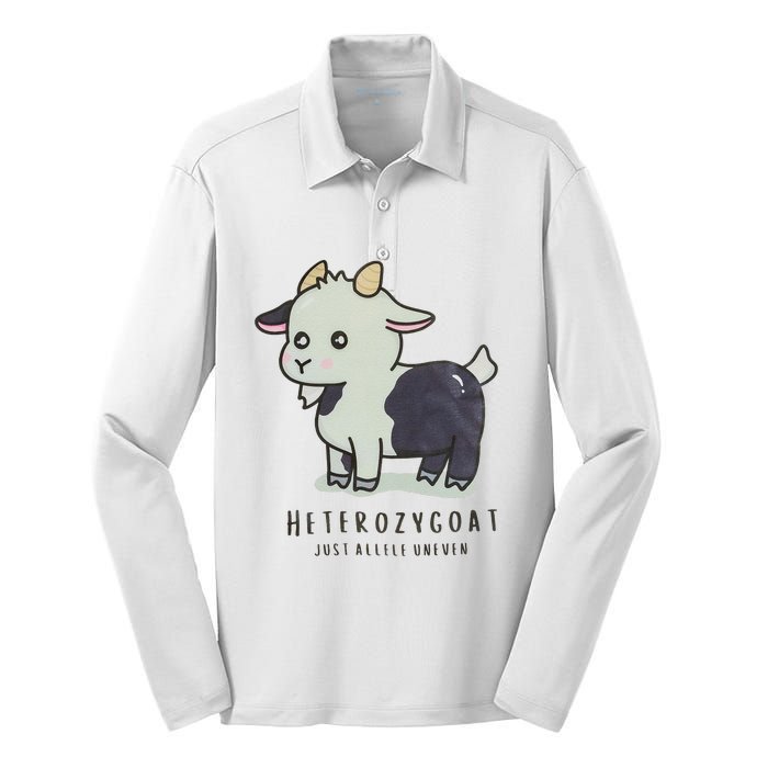 Heterozygoats Just Allele Uneven Funny Genetics Silk Touch Performance Long Sleeve Polo