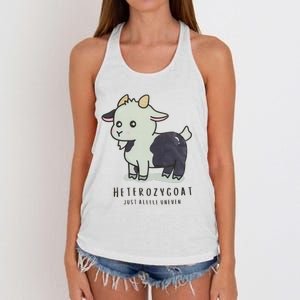 Heterozygoats Just Allele Uneven Funny Genetics Women's Knotted Racerback Tank