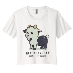 Heterozygoats Just Allele Uneven Funny Genetics Women's Crop Top Tee