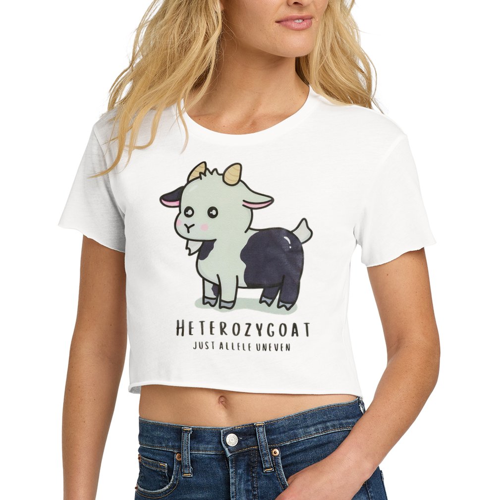 Heterozygoats Just Allele Uneven Funny Genetics Crop Top