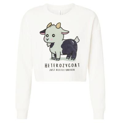 Heterozygoats Just Allele Uneven Funny Genetics Cropped Pullover Crew