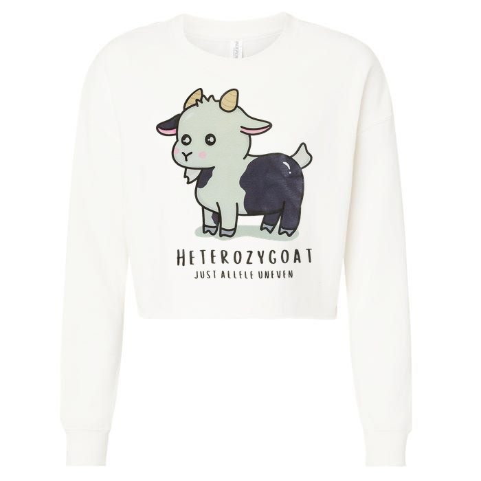 Heterozygoats Just Allele Uneven Funny Genetics Cropped Pullover Crew