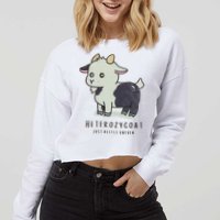 Heterozygoats Just Allele Uneven Funny Genetics Cropped Pullover Crew