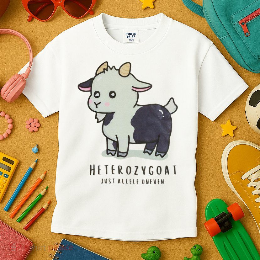 Heterozygoats Just Allele Uneven Funny Genetics Kids T-Shirt