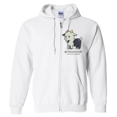 Heterozygoats Just Allele Uneven Funny Genetics Full Zip Hoodie