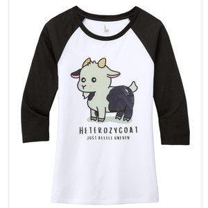 Heterozygoats Just Allele Uneven Funny Genetics Women's Tri-Blend 3/4-Sleeve Raglan Shirt