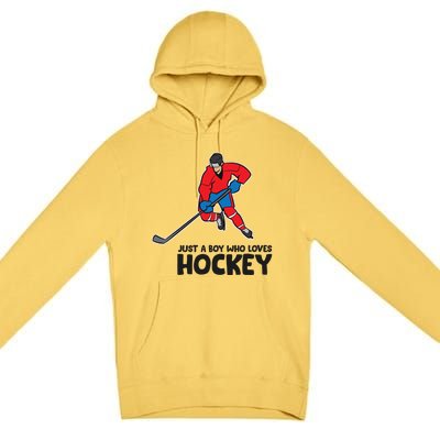 Hockey Just A Who Loves IceHockeys Gift Premium Pullover Hoodie