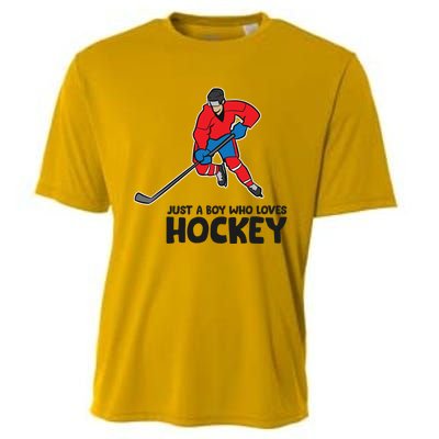 Hockey Just A Who Loves IceHockeys Gift Cooling Performance Crew T-Shirt