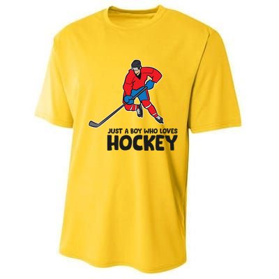 Hockey Just A Who Loves IceHockeys Gift Performance Sprint T-Shirt