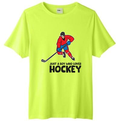 Hockey Just A Who Loves IceHockeys Gift Tall Fusion ChromaSoft Performance T-Shirt