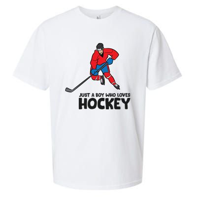 Hockey Just A Who Loves IceHockeys Gift Sueded Cloud Jersey T-Shirt