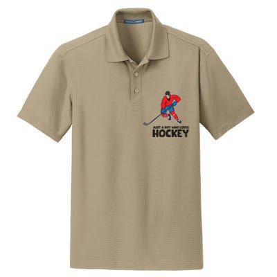 Hockey Just A Who Loves IceHockeys Gift Dry Zone Grid Polo