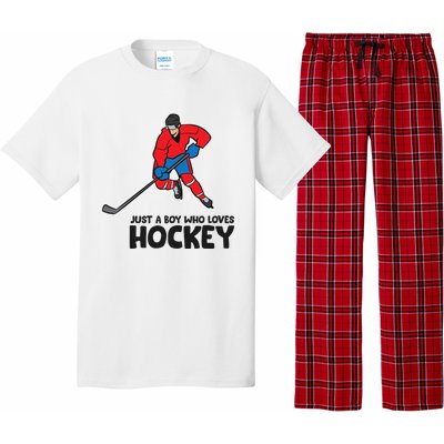 Hockey Just A Who Loves IceHockeys Gift Pajama Set