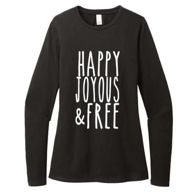 Happy Joyous And Free Aa Sobriety Sober Life Gift Womens CVC Long Sleeve Shirt