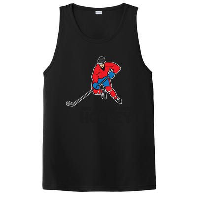 Hockey Just A Who Loves Icehockeys Gift PosiCharge Competitor Tank