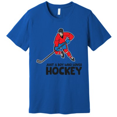 Hockey Just A Who Loves Icehockeys Gift Premium T-Shirt