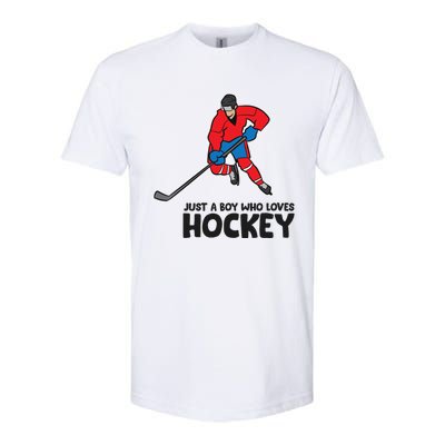 Hockey Just A Who Loves Icehockeys Gift Softstyle CVC T-Shirt