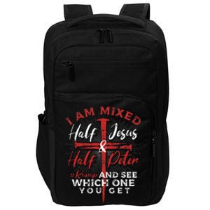 Half Jesus And Half Peter Runup A Christians Impact Tech Backpack