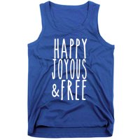 Happy Joyous And Free Aa Sobriety Sober Life Great Gift Tank Top