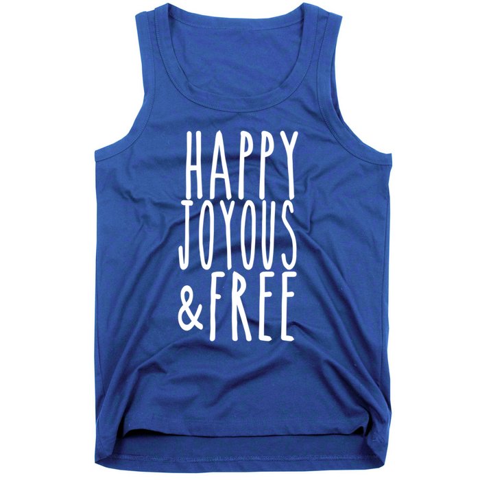 Happy Joyous And Free Aa Sobriety Sober Life Great Gift Tank Top